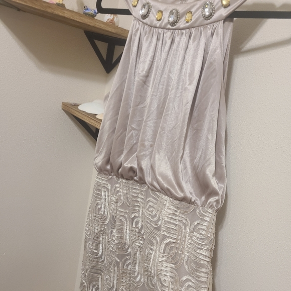 Formal Tan Dress - Picture 2 of 4